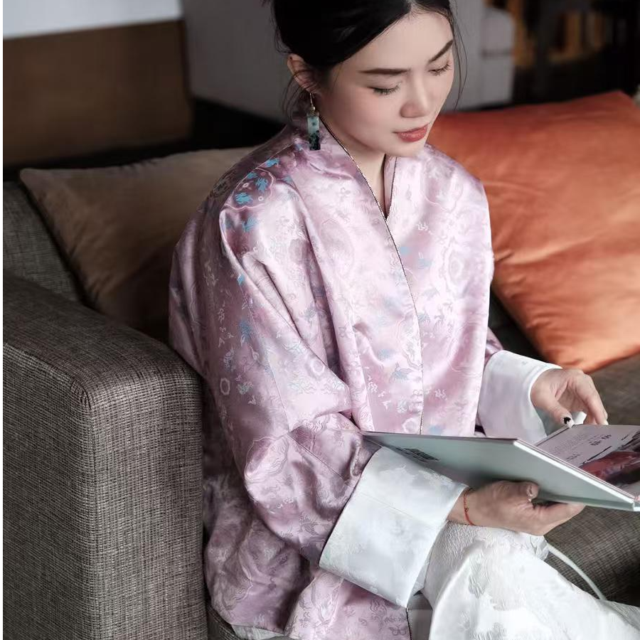 盛唐牡丹宋锦新中式外套（不支持七天无理由）