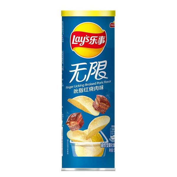 乐事 无限吮指红烧肉味薯片 104g/罐