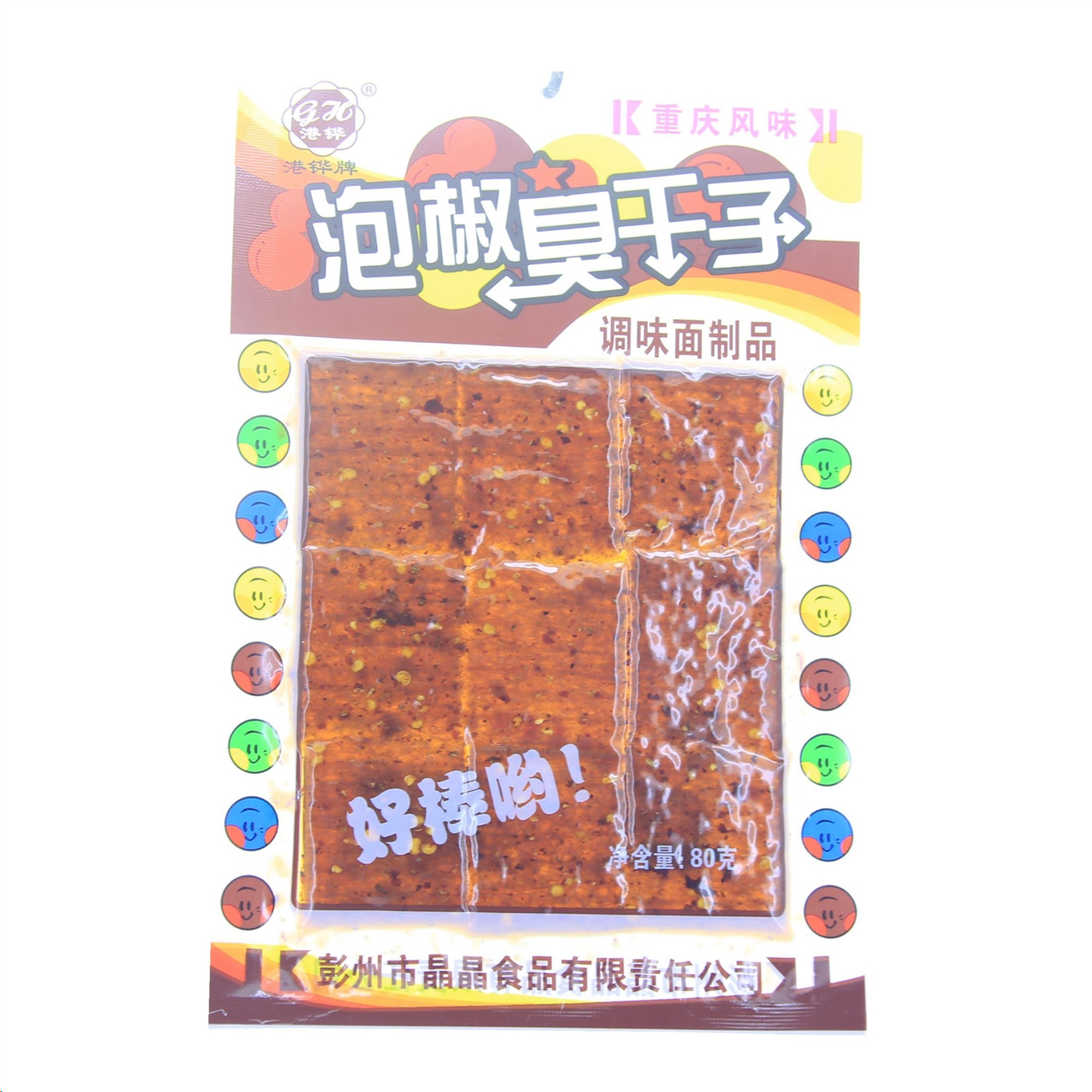港铧泡椒臭干子辣片80g