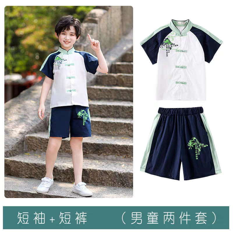 P4上男童中国风夏款套装