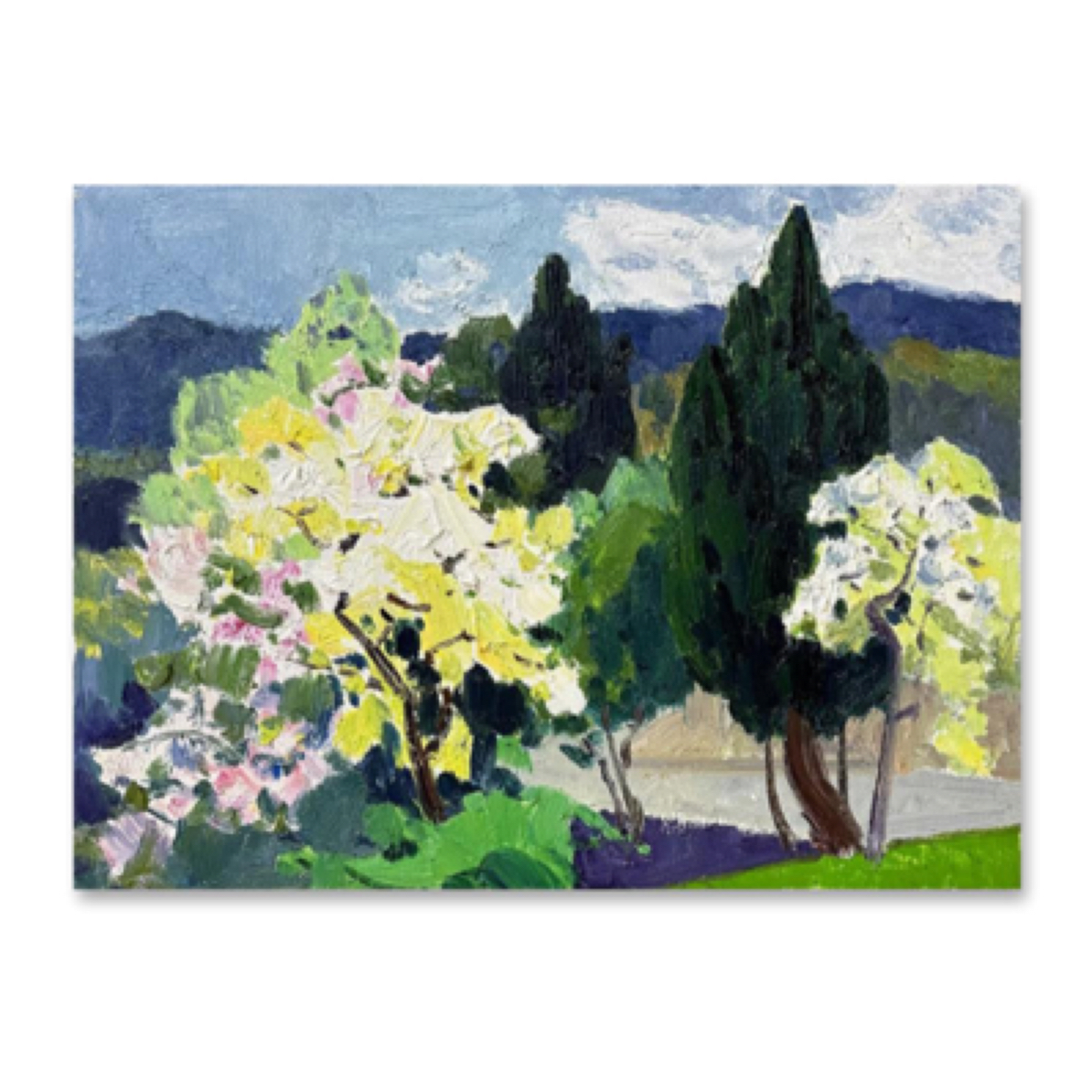 苏隆穆老师的原创手绘布面油画，画面尺寸60+80厘米，包邮！