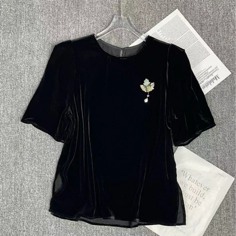 DKQ0699真丝绒上衣