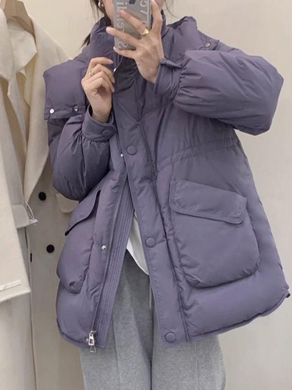波司澄羽绒羽绒服女中长款2023新款冬装韩版收腰加厚小个子外套连