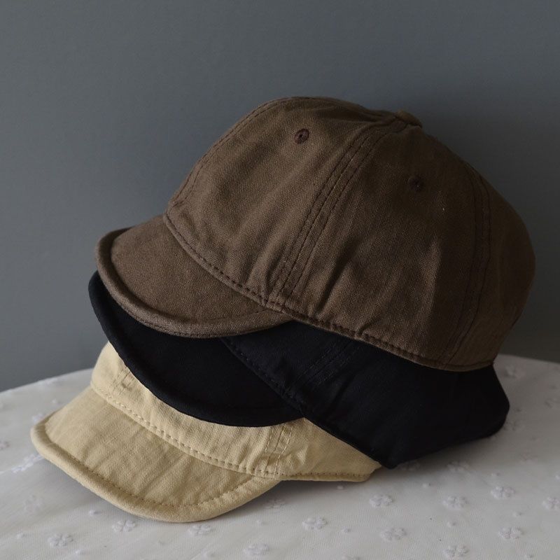 【美式复古潮人 】短檐时尚潮流棒球帽子男女夏季水洗做旧软檐鸭舌