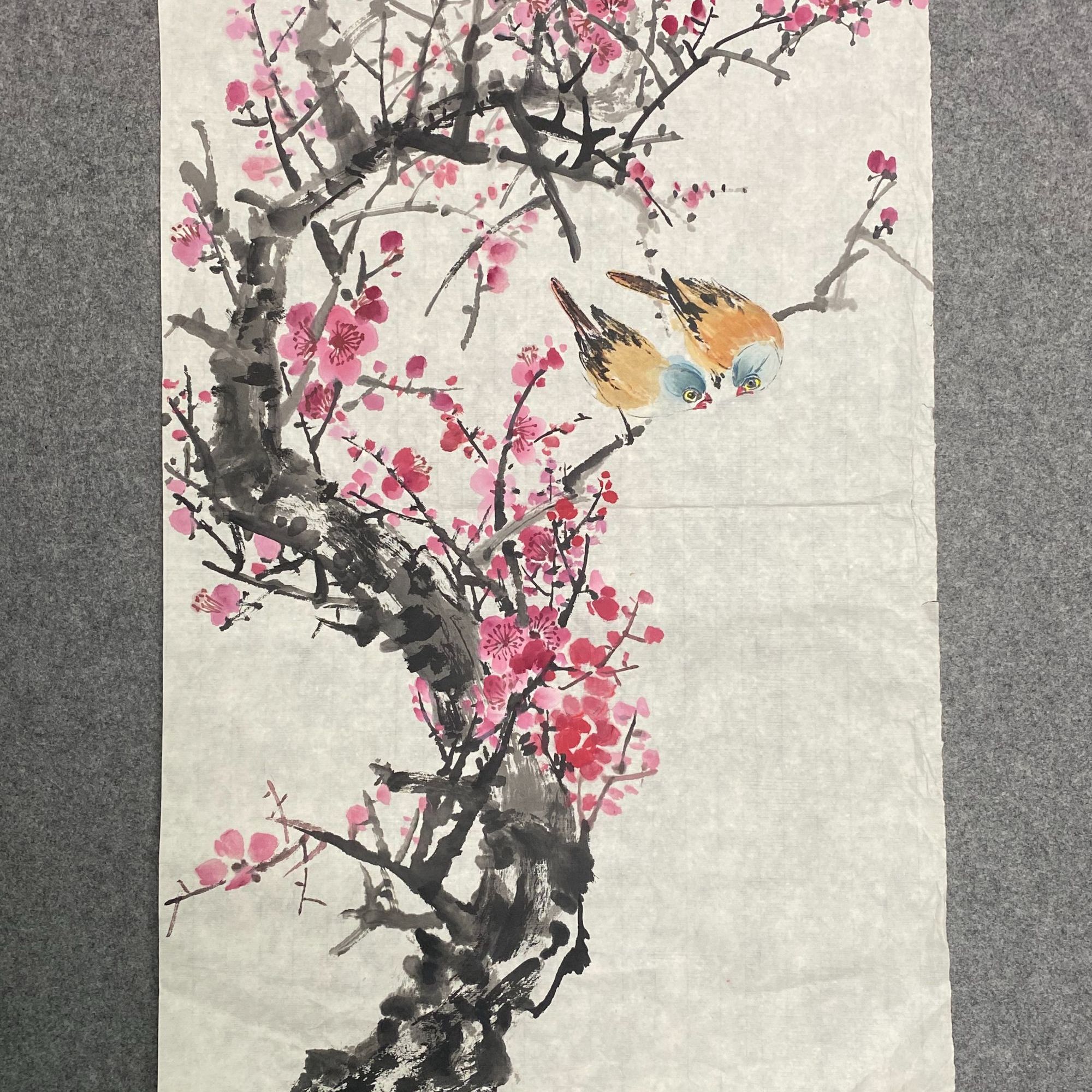 纯手绘花鸟绘画作品