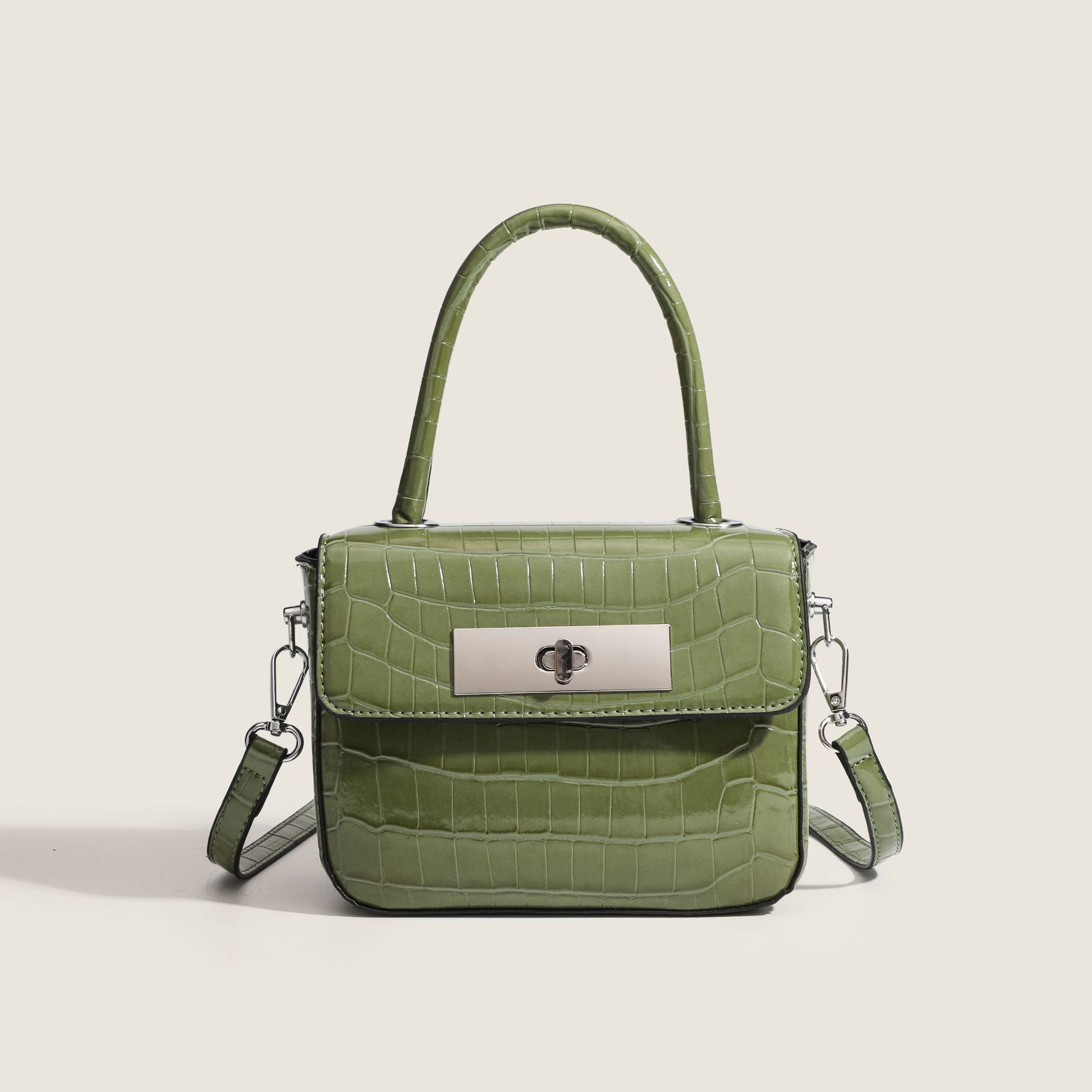 法式小众质感小包包女2024新款质感单肩斜挎手提包纹小方包潮