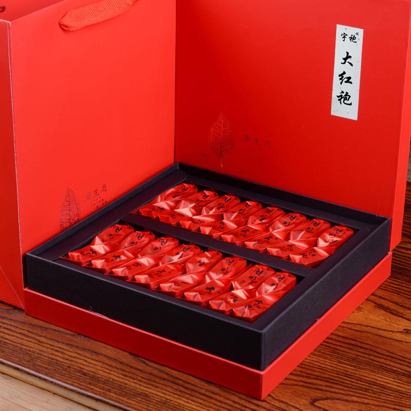 武夷岩茶大红袍茶叶礼盒装 浓香型金骏眉250g泡袋茶礼