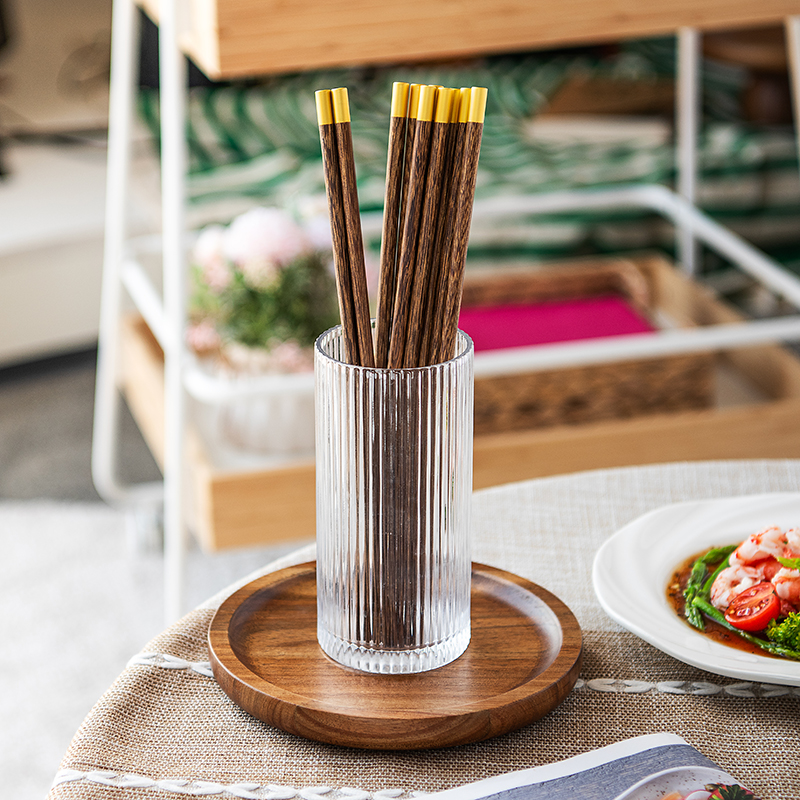 BF BILL.F SINCE 198310双圆形金福鸡翅木筷子家用防滑防霉易清洗