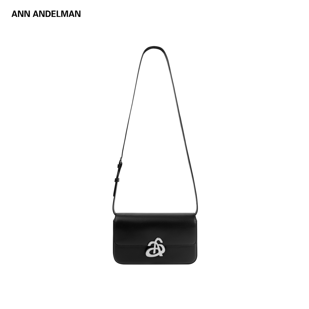 ANN ANDELMAN  新款logo黑色小皮包