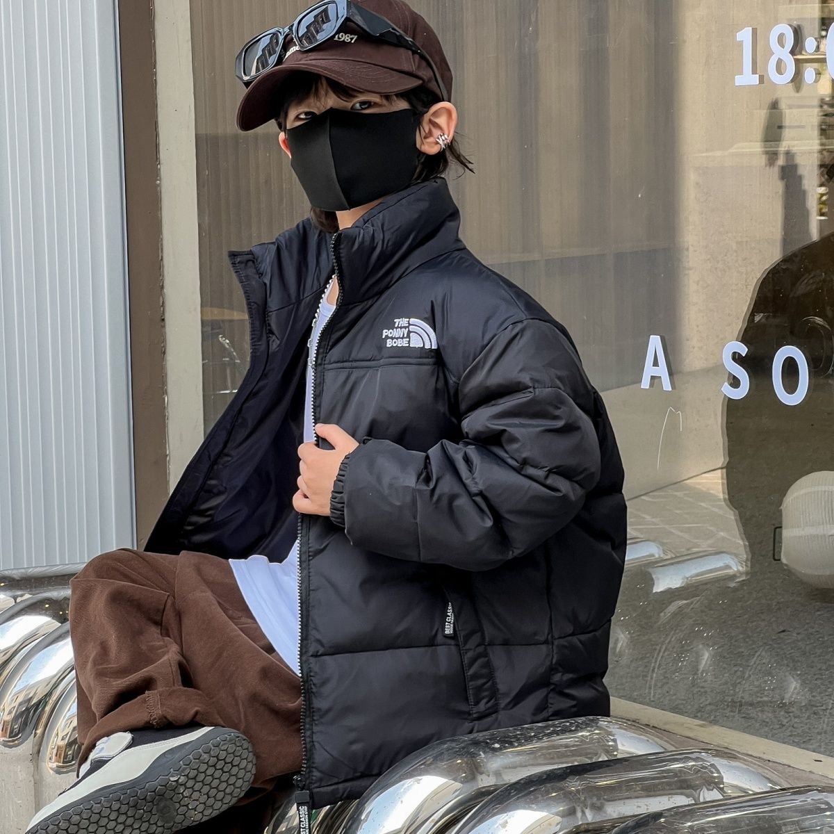 2023年新款中大童男童羽绒服冬季韩版加厚拼色保暖外套潮