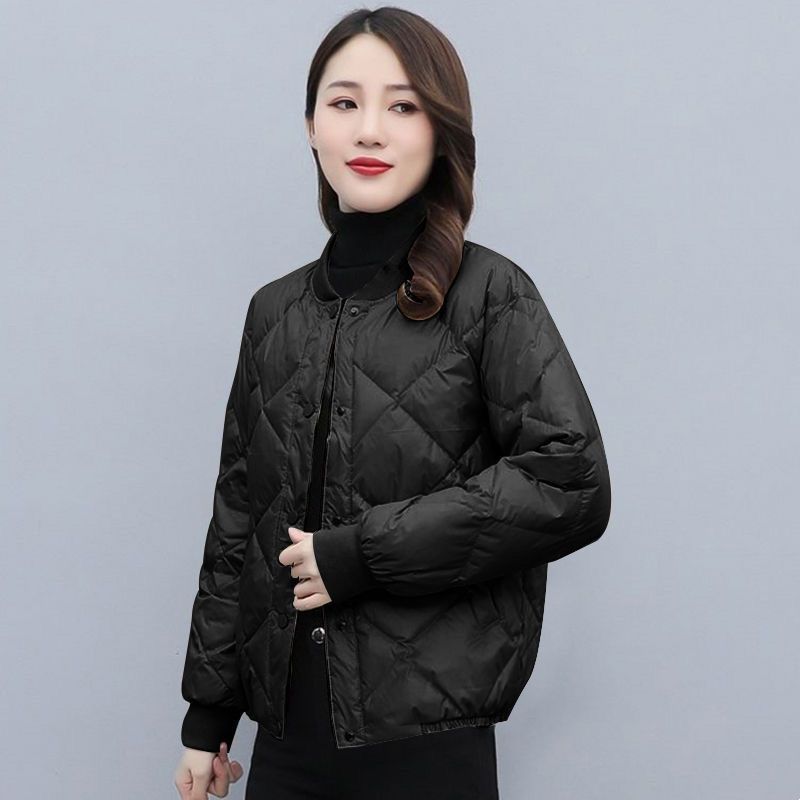 鸭鸭2023新款羽绒服女短款韩版冬季保暖小个子外套轻薄时大码显瘦