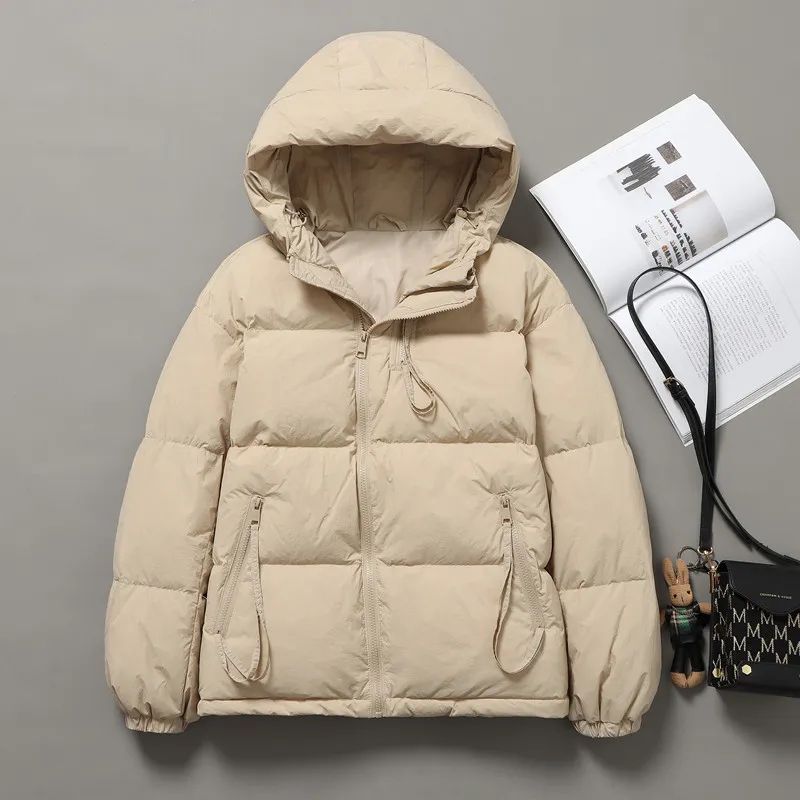 鸭鸭波司橙小羽绒服女短款2023冬季新款韩版宽松大码羽绒服连帽时