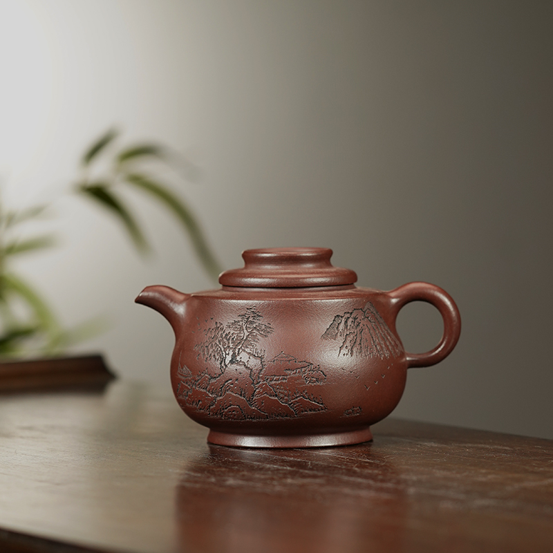 KT267李进开景舟紫泥巨轮紫砂壶