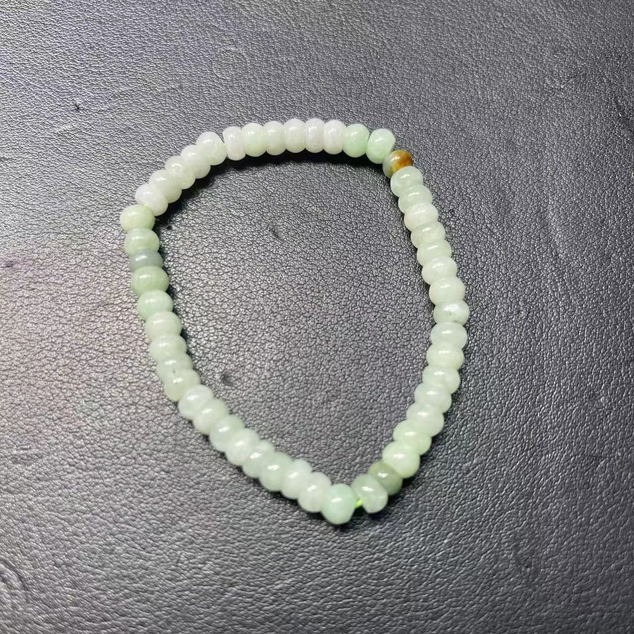 天然翡翠A货手串男女可戴款时尚单圈玉手串