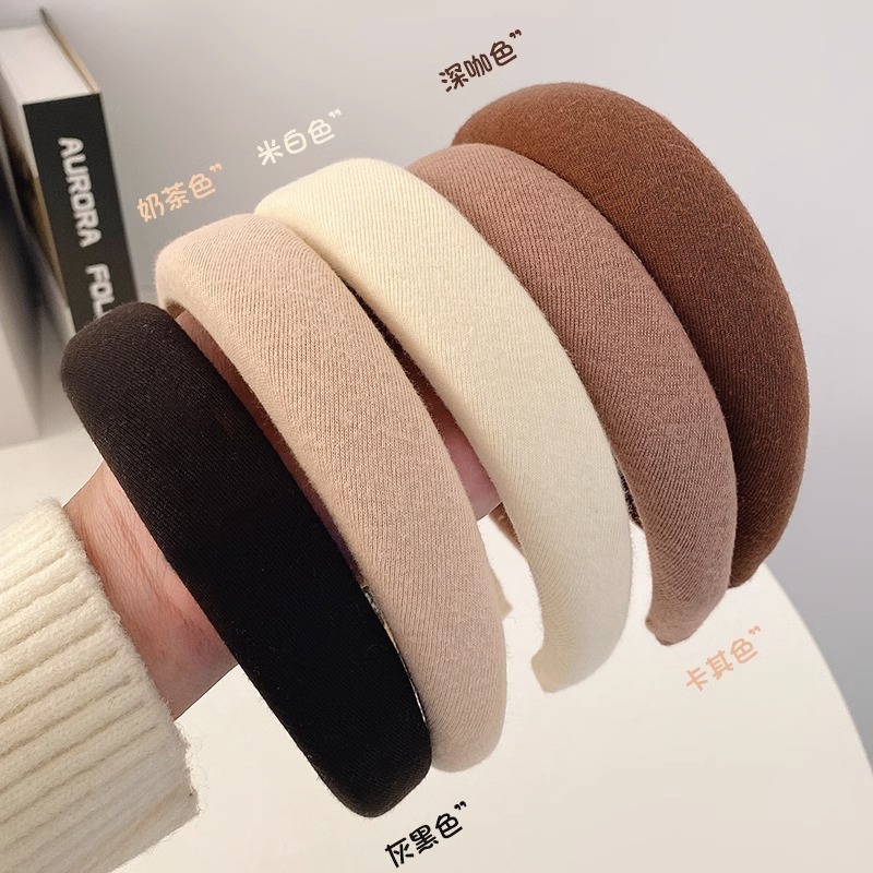 高颅顶海绵宽边发箍高级感洋气时尚显脸小头箍洗脸发卡头饰2个装