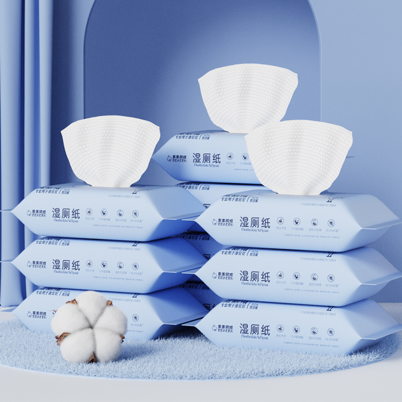 果果阿成湿厕纸家庭实惠装洁厕巾私处擦屁屁男女士专用湿厕巾40抽