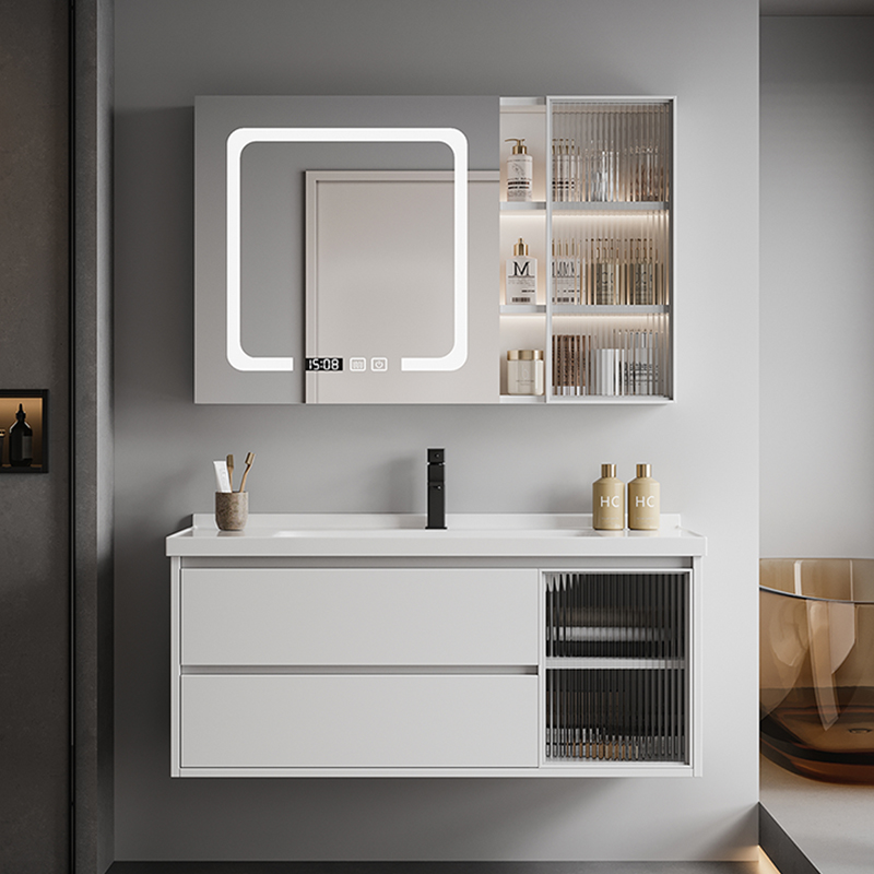 泽钊泽钊智能全镜柜陶瓷盆实木浴室柜组合卫生间洗漱台