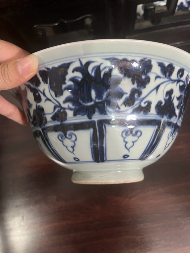 陶瓷青花瓷碗万事如意