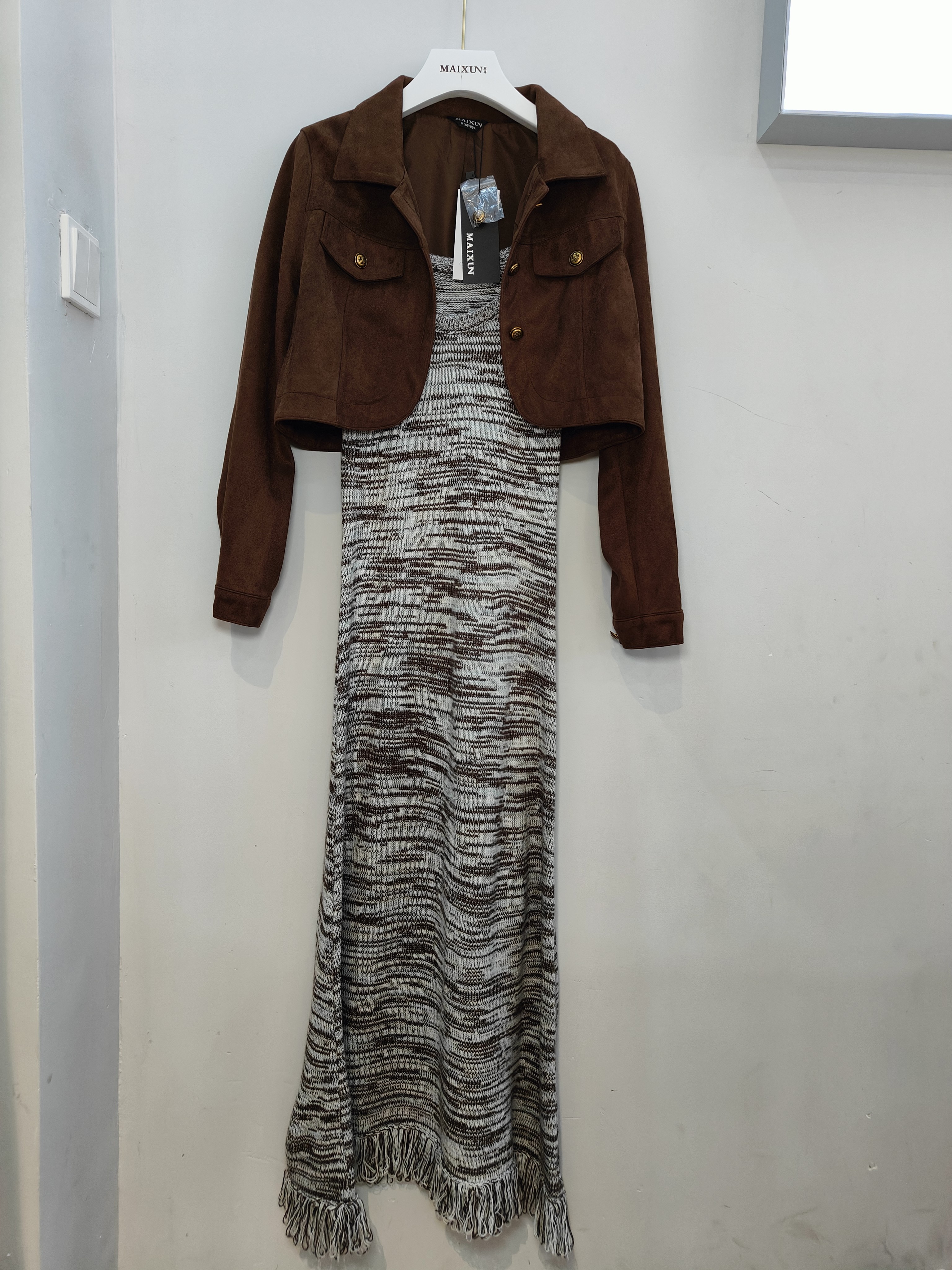 麦寻女装专柜裙类套装裙长120货号TZQXQ002女士网红潮流气质