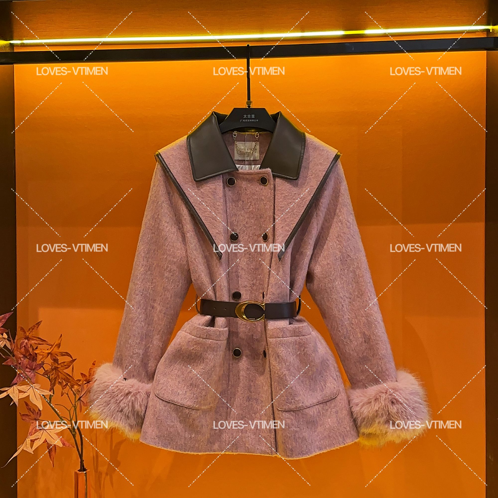 （JOJO）白鸭绒羽绒服冬季设计师轻奢气质拼接外套LOVES-A1308