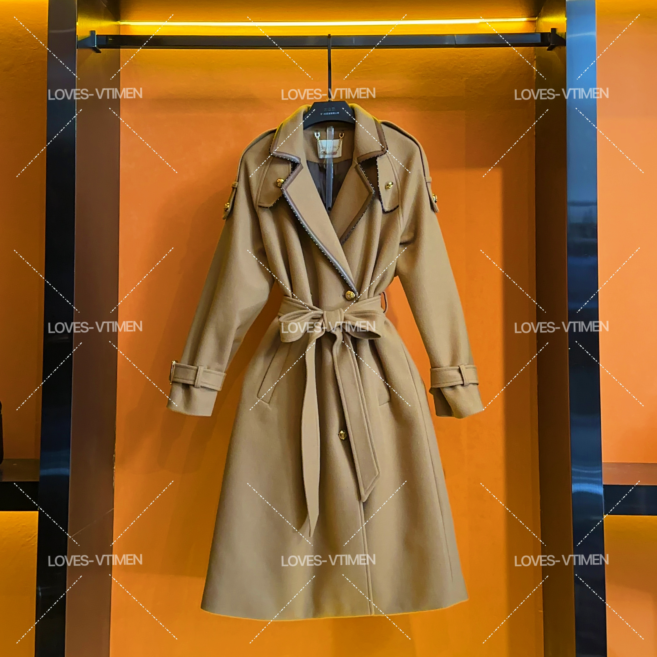 【泽天专属】05白鸭绒设计师款气质轻奢风衣外套LOVES-A1339