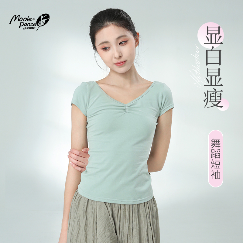 小茉莉舞蹈服短袖夏季现代舞服女上衣跳舞薄款形体服中国舞练功服