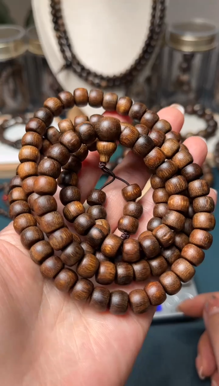 【闪购商品】沉香手串红土算盘珠