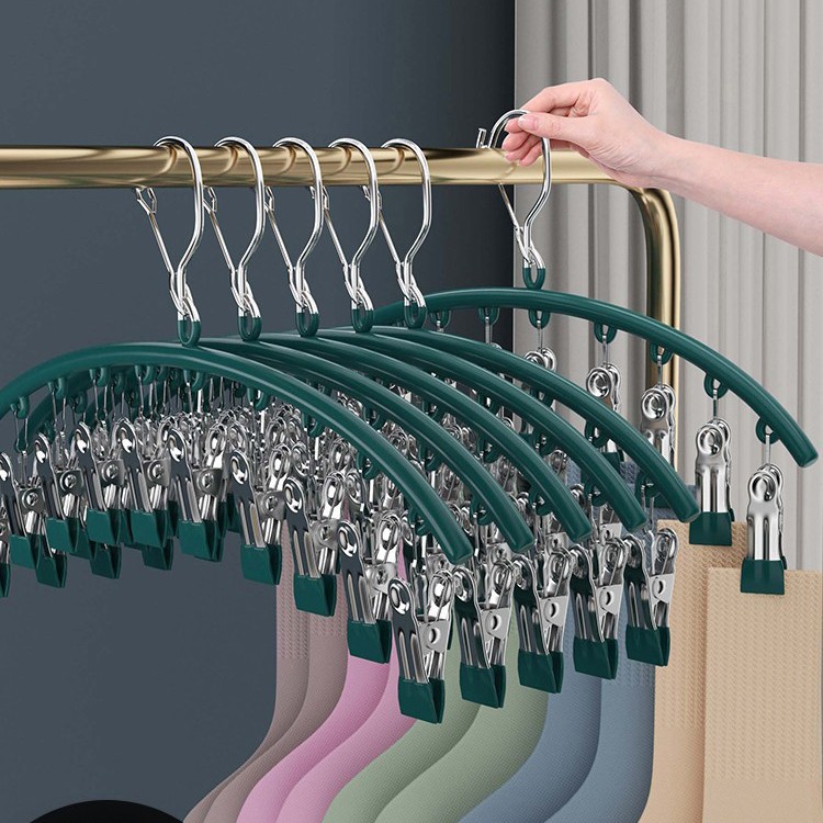 裤架家用无痕防滑裤夹挂裤子专用衣架多功能夹子挂架不锈钢jk裙夹