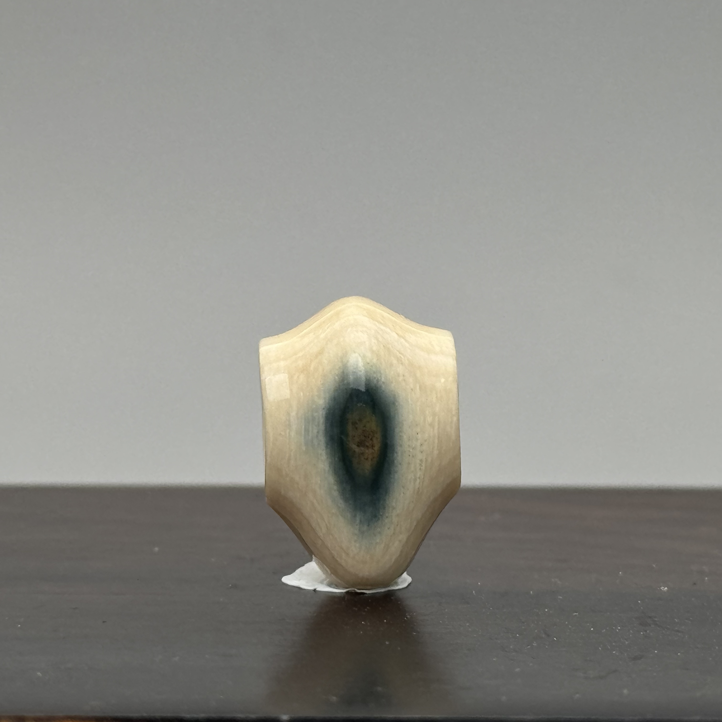 DEZHI/德志18x12mm蓝皮鲨鱼鳍三通天然猛犸牙Y500