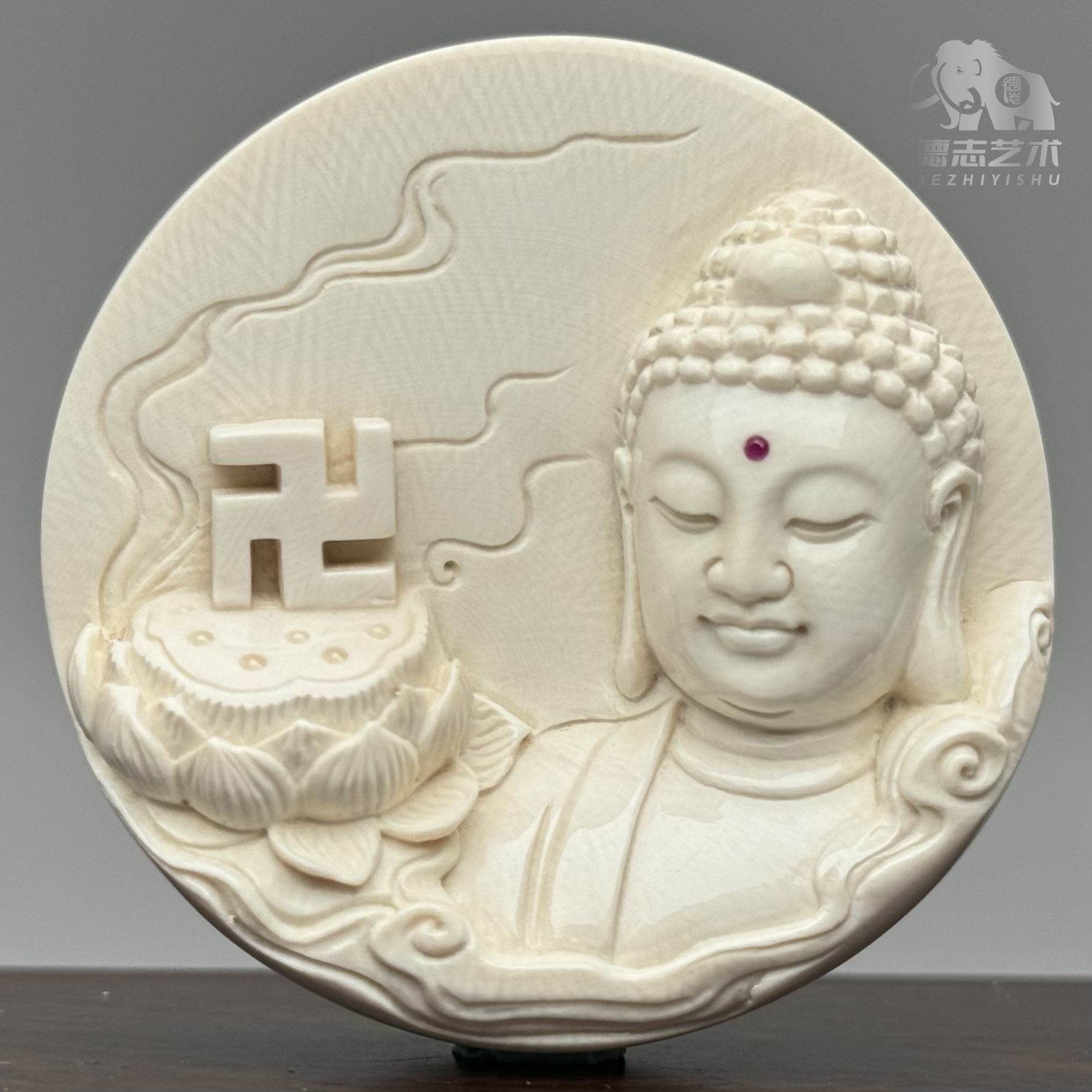 DEZHI/德志【年末福利】阿弥陀佛56*18mm48g保真猛犸吊坠F964