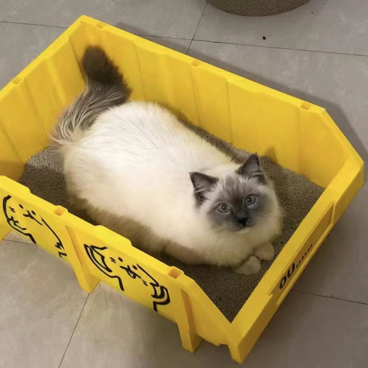 猫砂盆超大号巨大加高防外溅开放式零件盒猫砂盆猫猫用品五盒