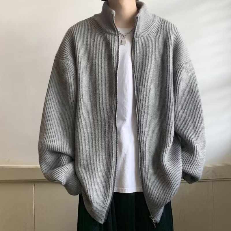 开衫男针织衫慵懒风高级感日系秋冬毛衣2023新款冬季加厚外套