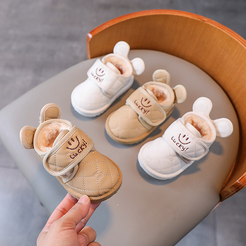 冬季爆款儿童雪地靴软底学步鞋加厚宝宝棉靴防滑防水中小童男女