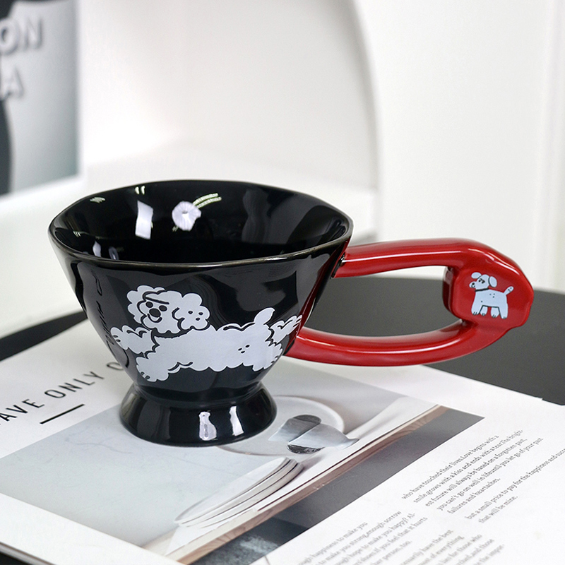 创意陶瓷马克杯耐高温大耳朵早餐杯办公室家用水杯下午茶杯咖啡杯