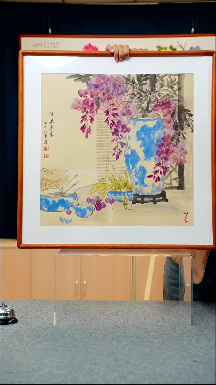 【闪购商品】绘画王老师作品紫气东来，尺寸63*63