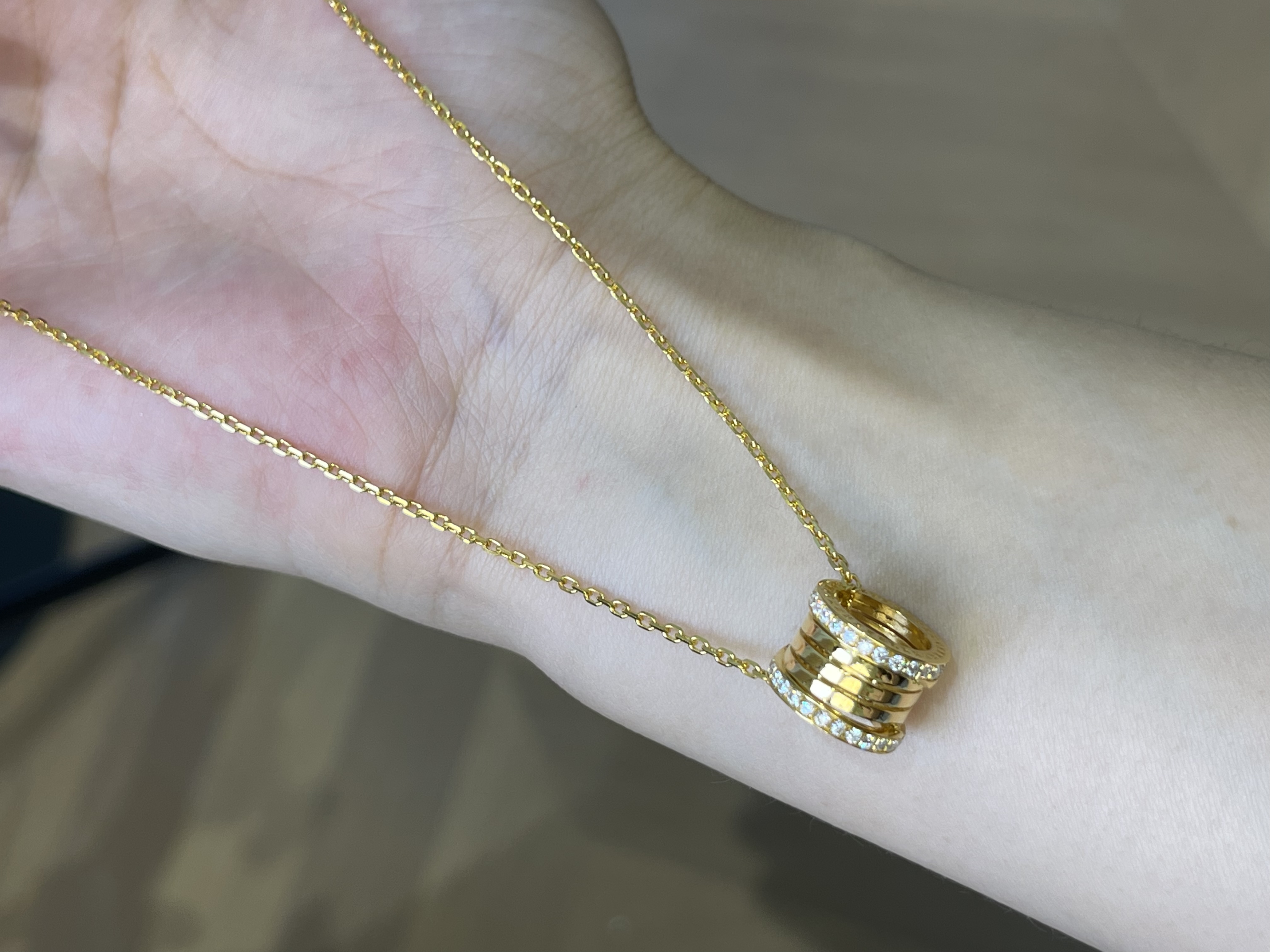 足金999 预镶嵌弹簧小蛮腰套链