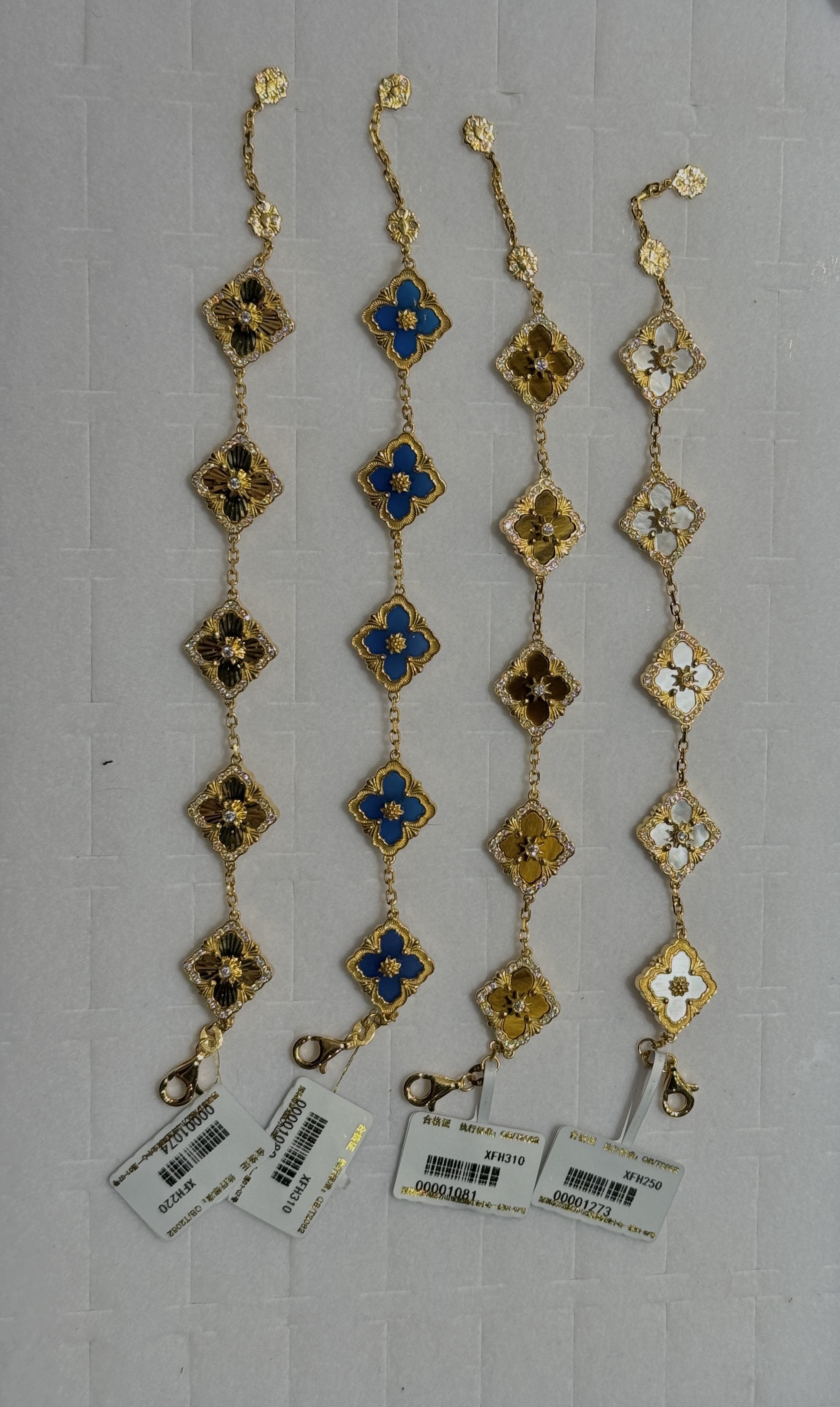 足金999 预 镶嵌方形手链