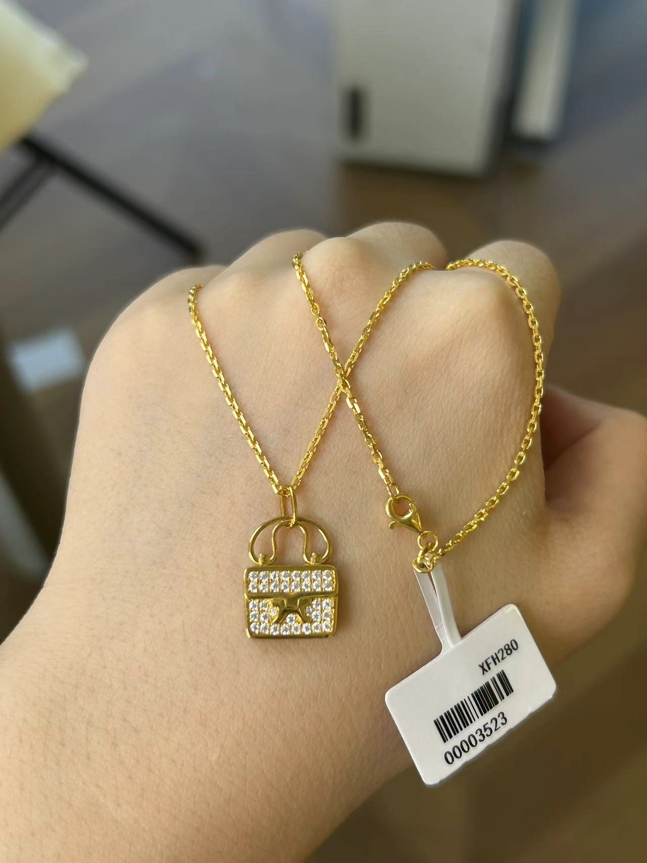 足金999 预 点莫桑H包包套链