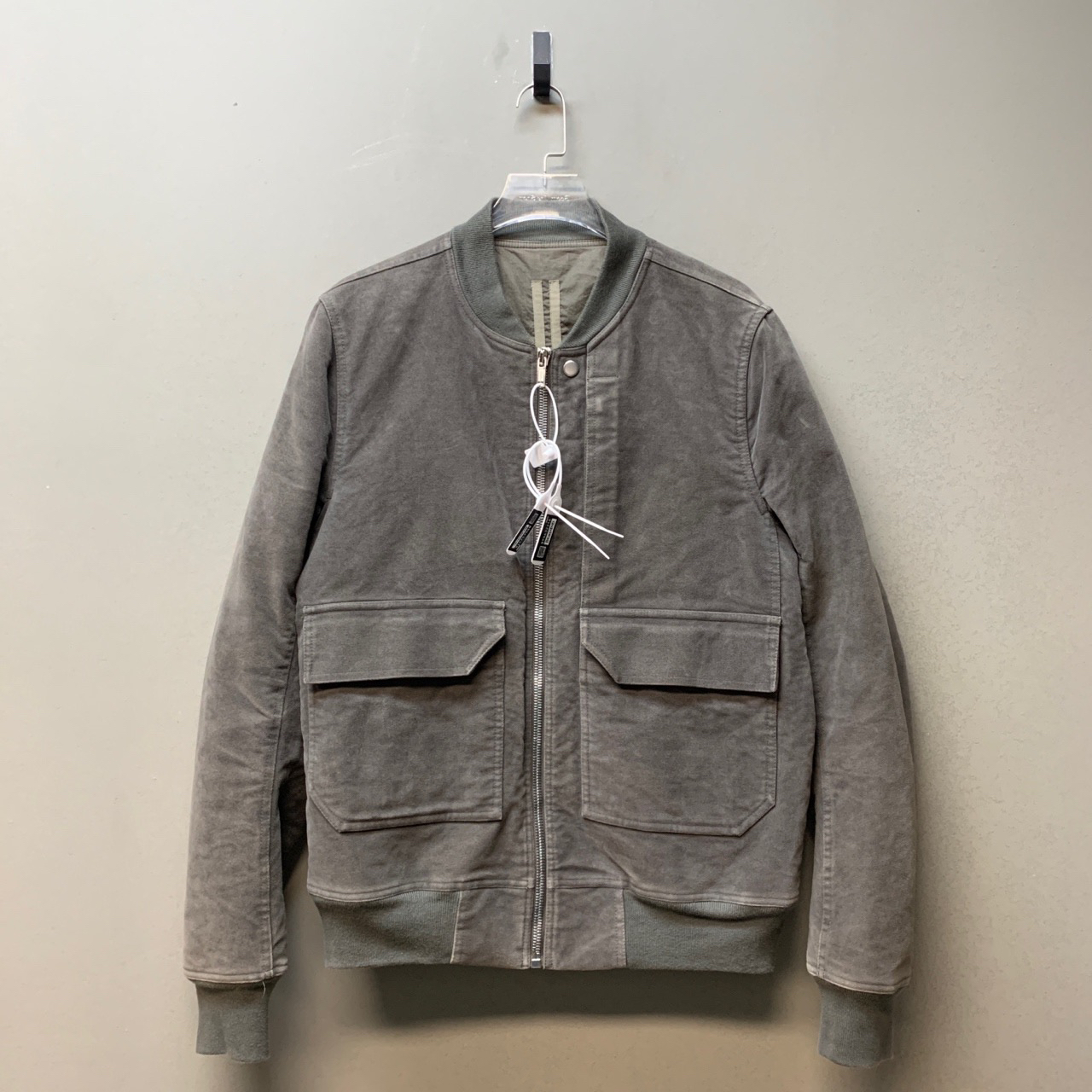 Rick owens ro/00824/灰色麂皮双袋空军夹克外套 成色97新M码 