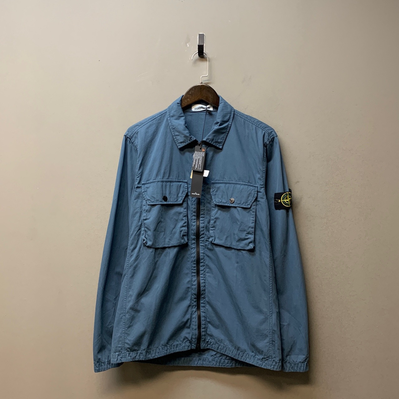 Stone island 石头岛/01484/双口袋粉蓝色水洗外套 全新带吊L码 