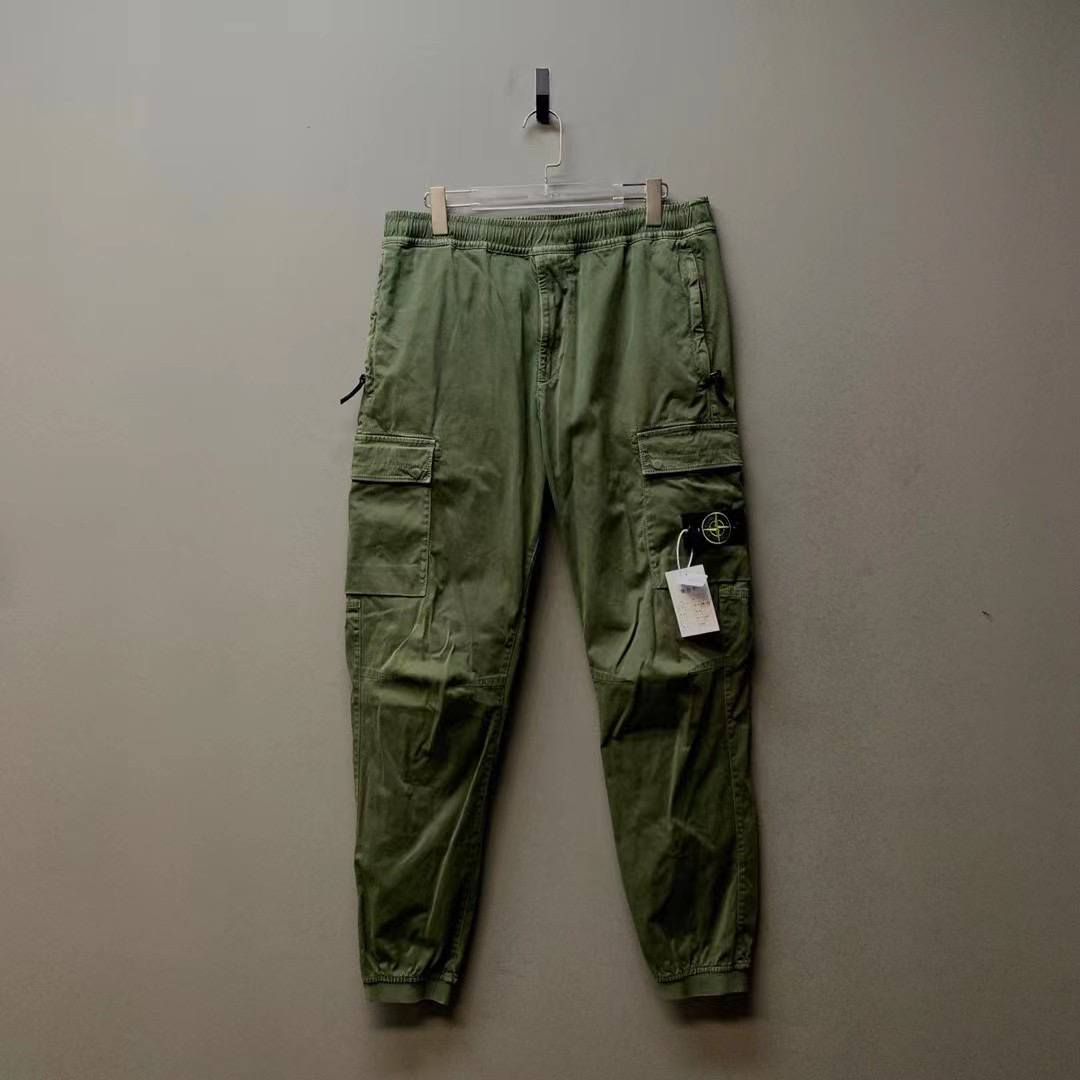 Stone island 石头岛/08489/高价款重工水洗工装裤 军绿色34码 