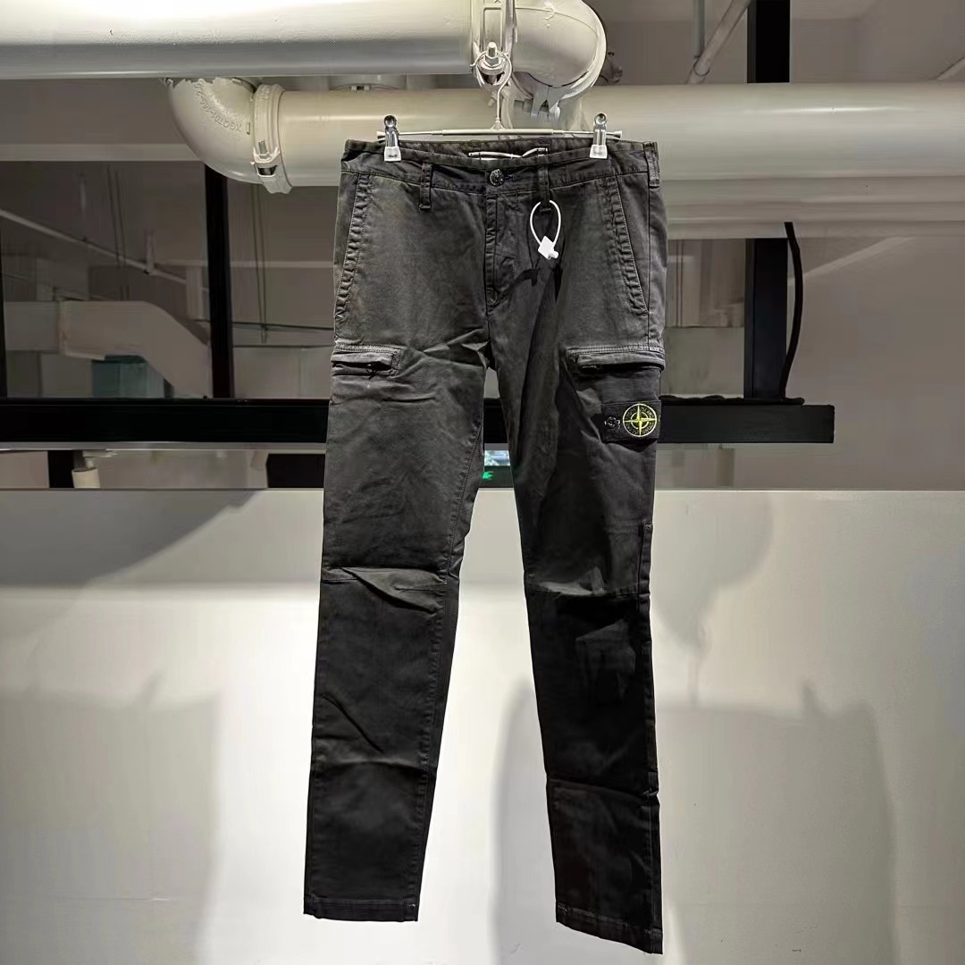 Stone island 石头岛/01475/ 黑色双口袋工装裤 全新带吊30 