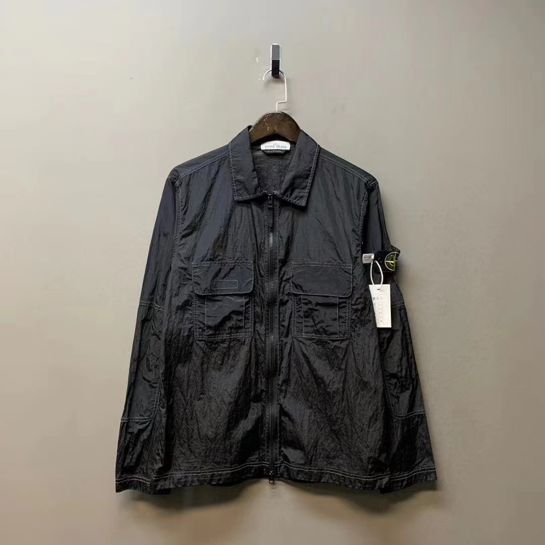 Stone island 石头岛/02273/19ss黑白明线金属尼龙外套 新同 M码
