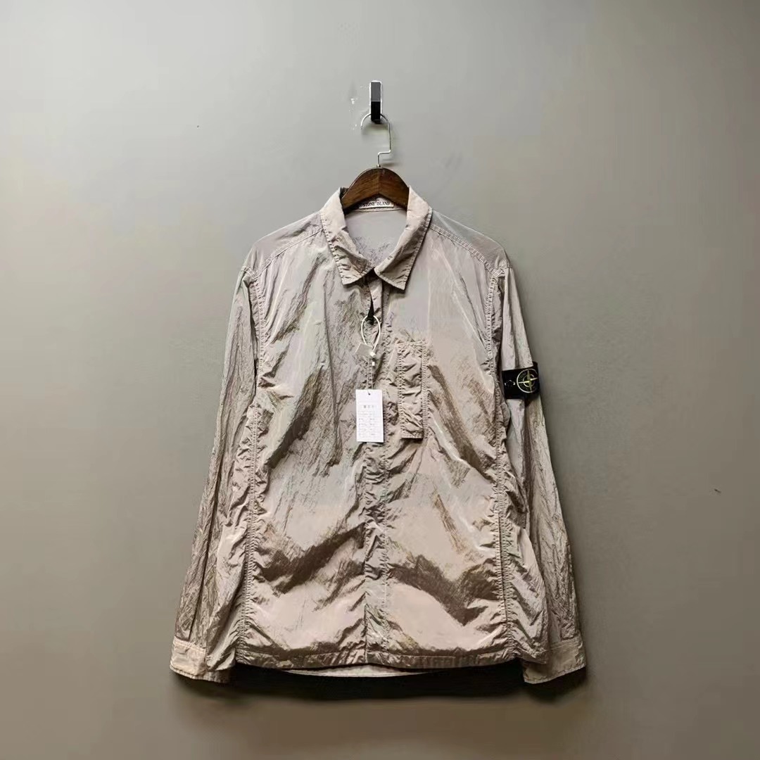 Stone island 石头岛/02178/18ss金属尼龙外套 三文鱼 新同 XXL