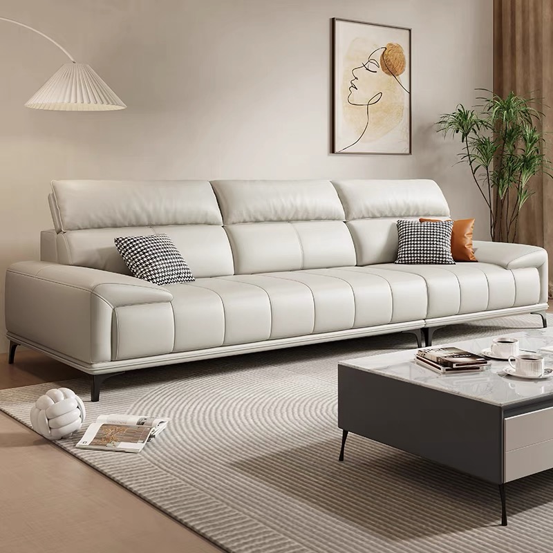 SOUTHLIFE/南方生活意式钢琴键直排六防猫爪皮沙发客厅现代免洗