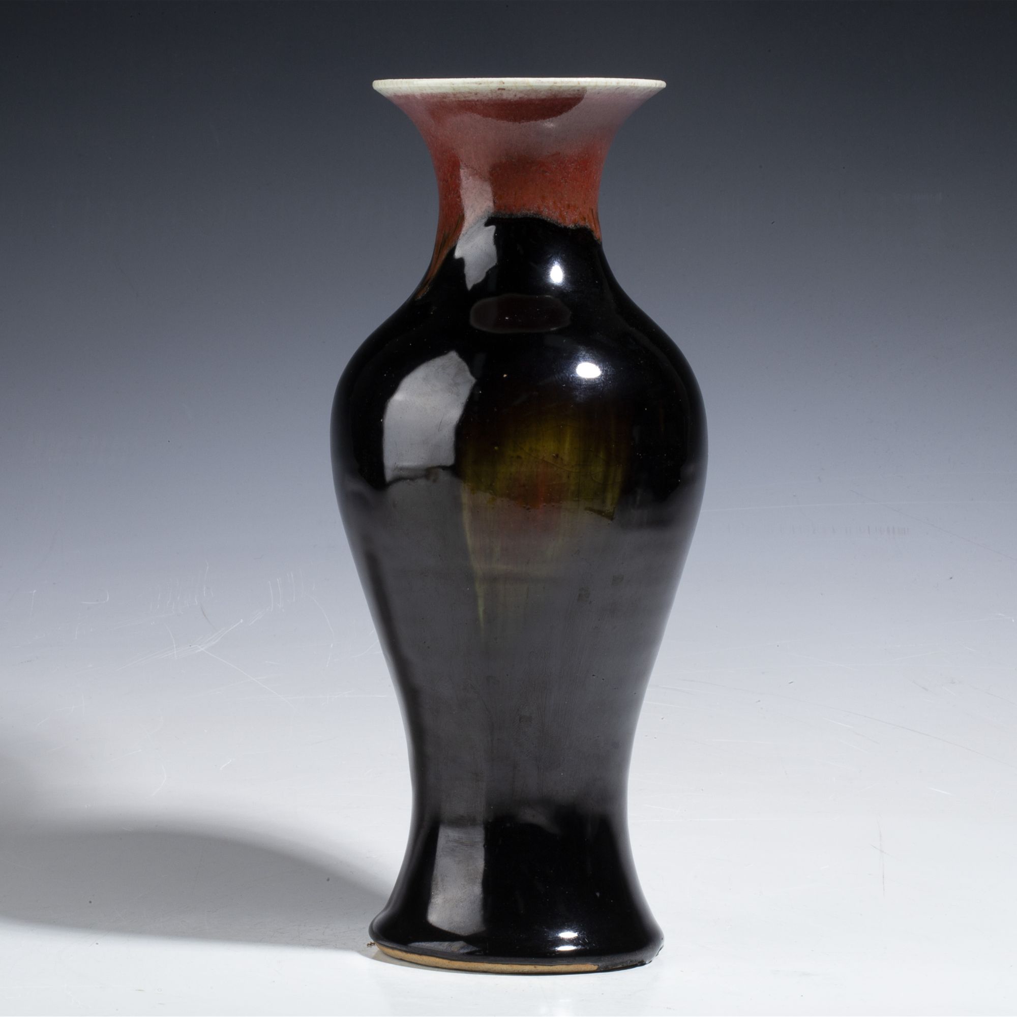 【拍卖-清中晚】·窑变釉三阳开泰观音瓶