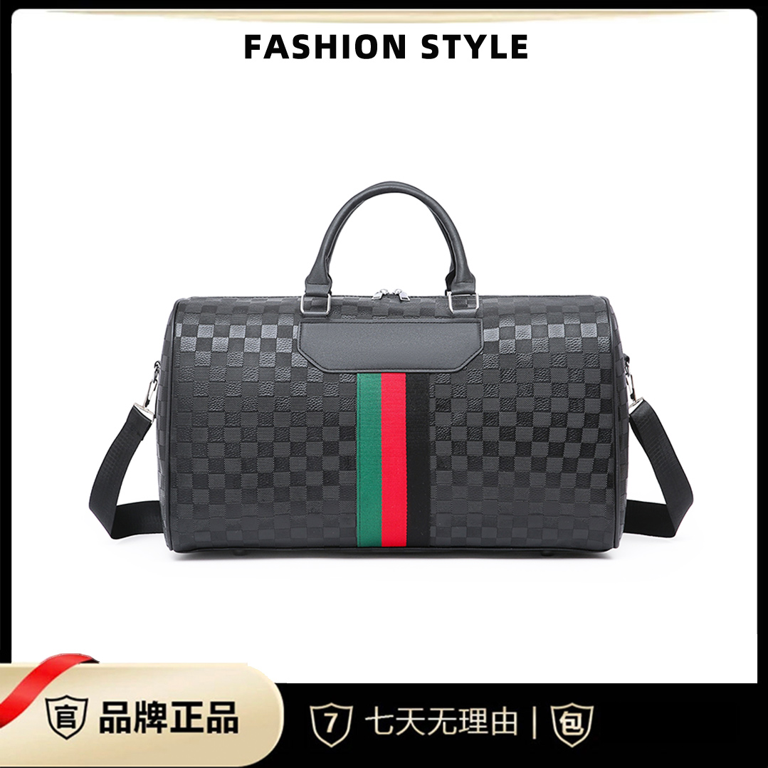 2025新款时尚拼接大容量男女同款旅行包健身运动包手提斜挎包