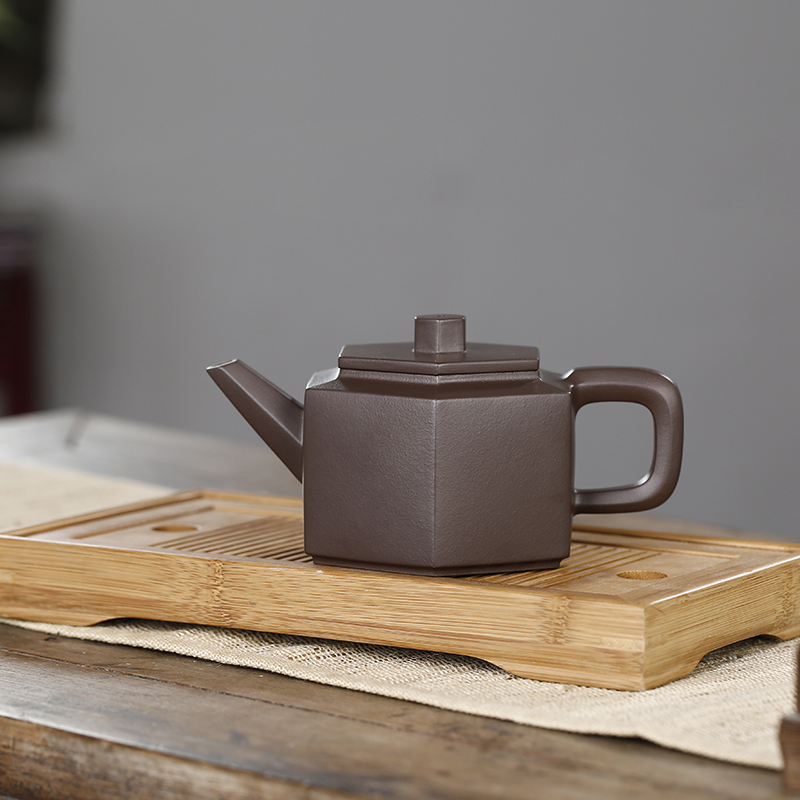 根哥精品方器宜兴紫砂壶纯全手工 方华原矿紫泥家用茶具