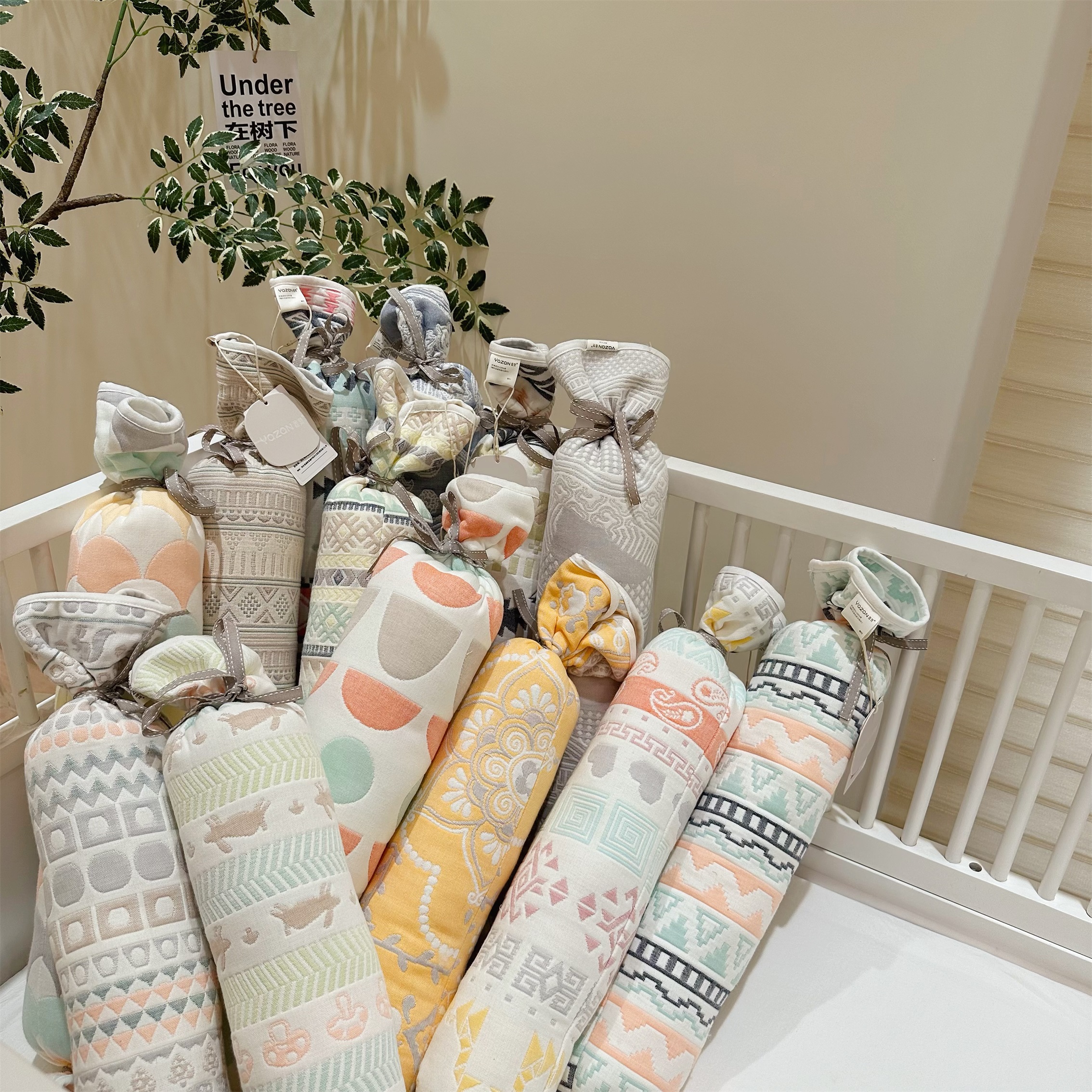 雅赞童朵【纱布手工糖果枕】婴幼儿防溢奶侧睡趴睡枕吸汗柔软