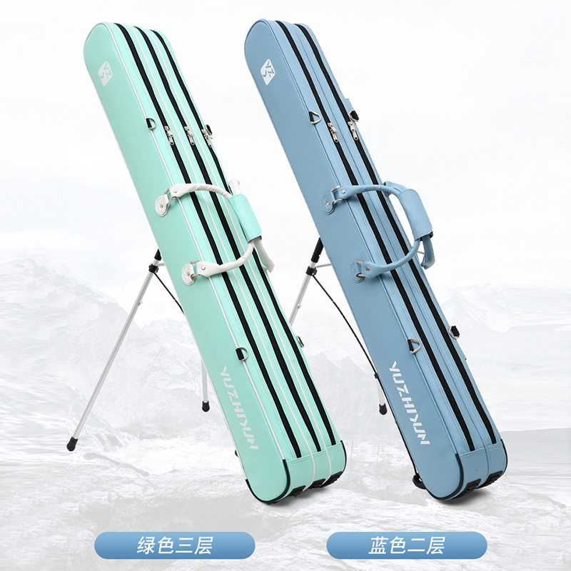 新款硬壳鱼竿包台钓杆包防水耐磨大容量钓鱼便携垂钓鱼渔具包专用